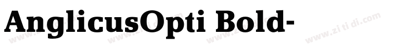 AnglicusOpti Bold字体转换